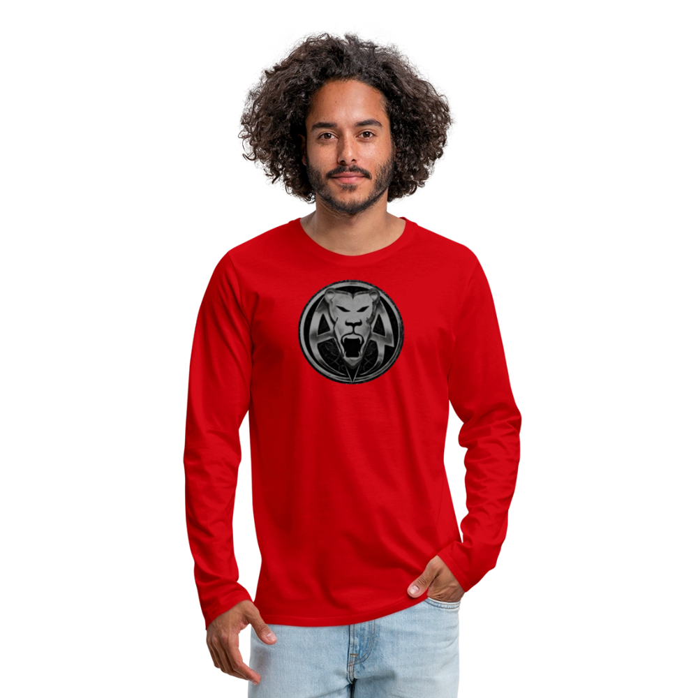 AR MENS PREMIUM LONG SLEEVE T - red