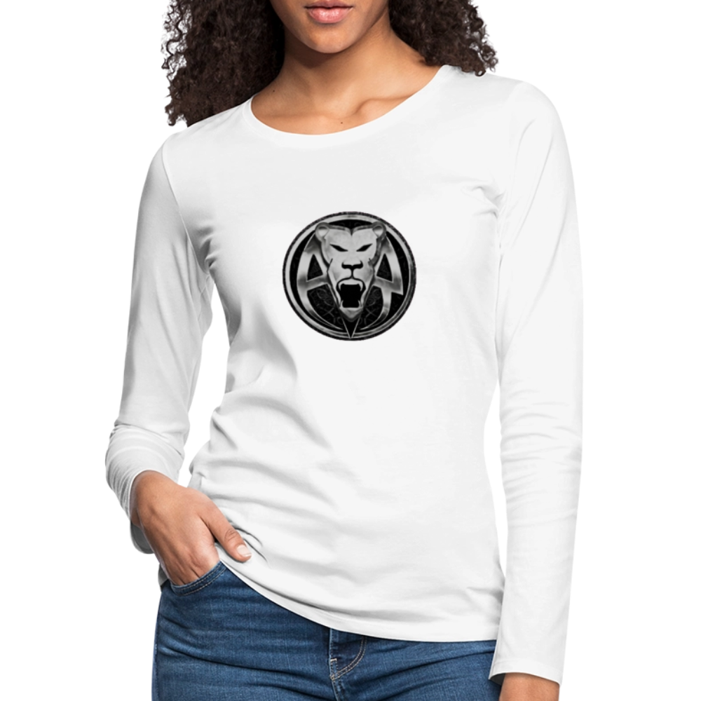AR WOMENS PREMIUM LONG SLEEVE T - white