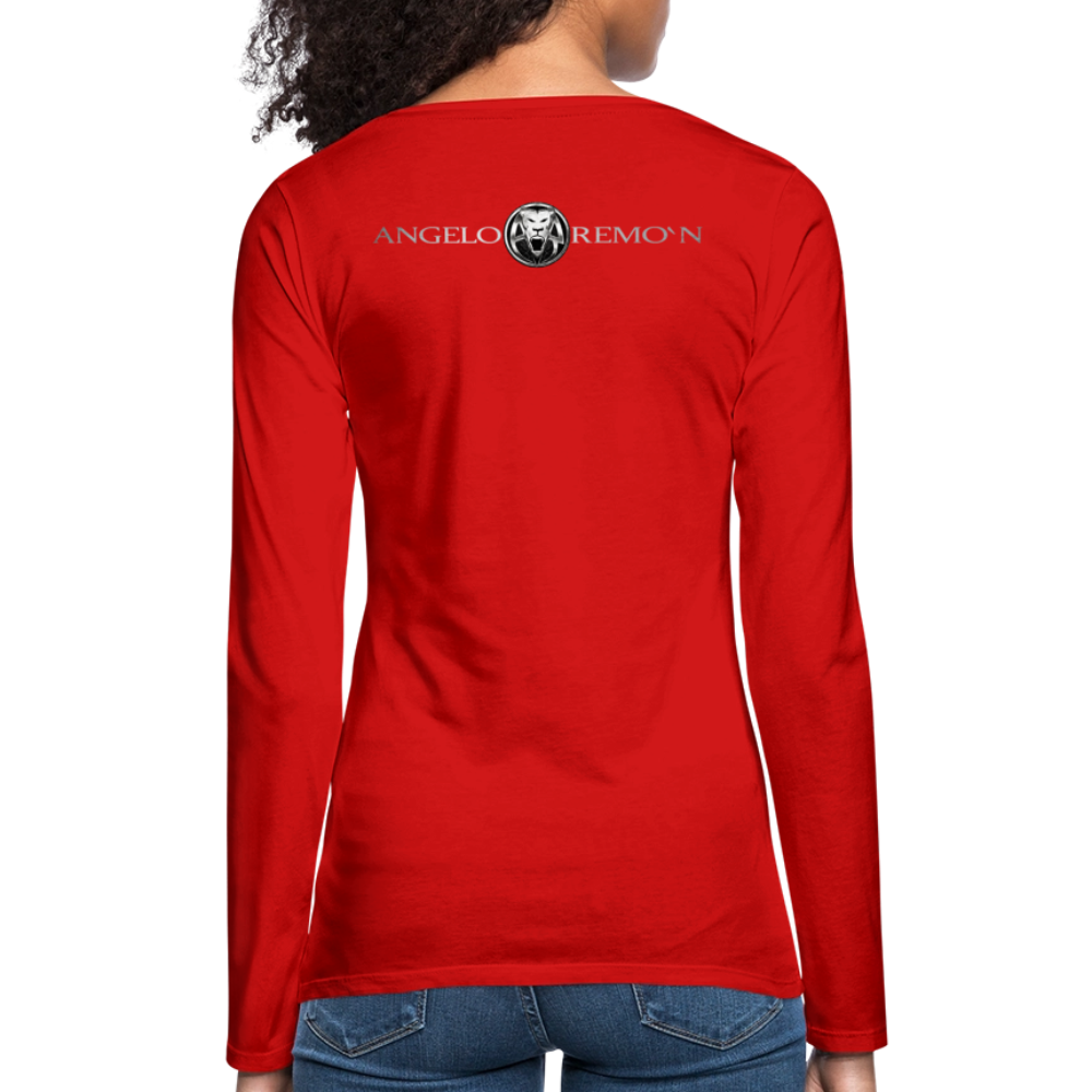 AR WOMENS PREMIUM LONG SLEEVE T - red