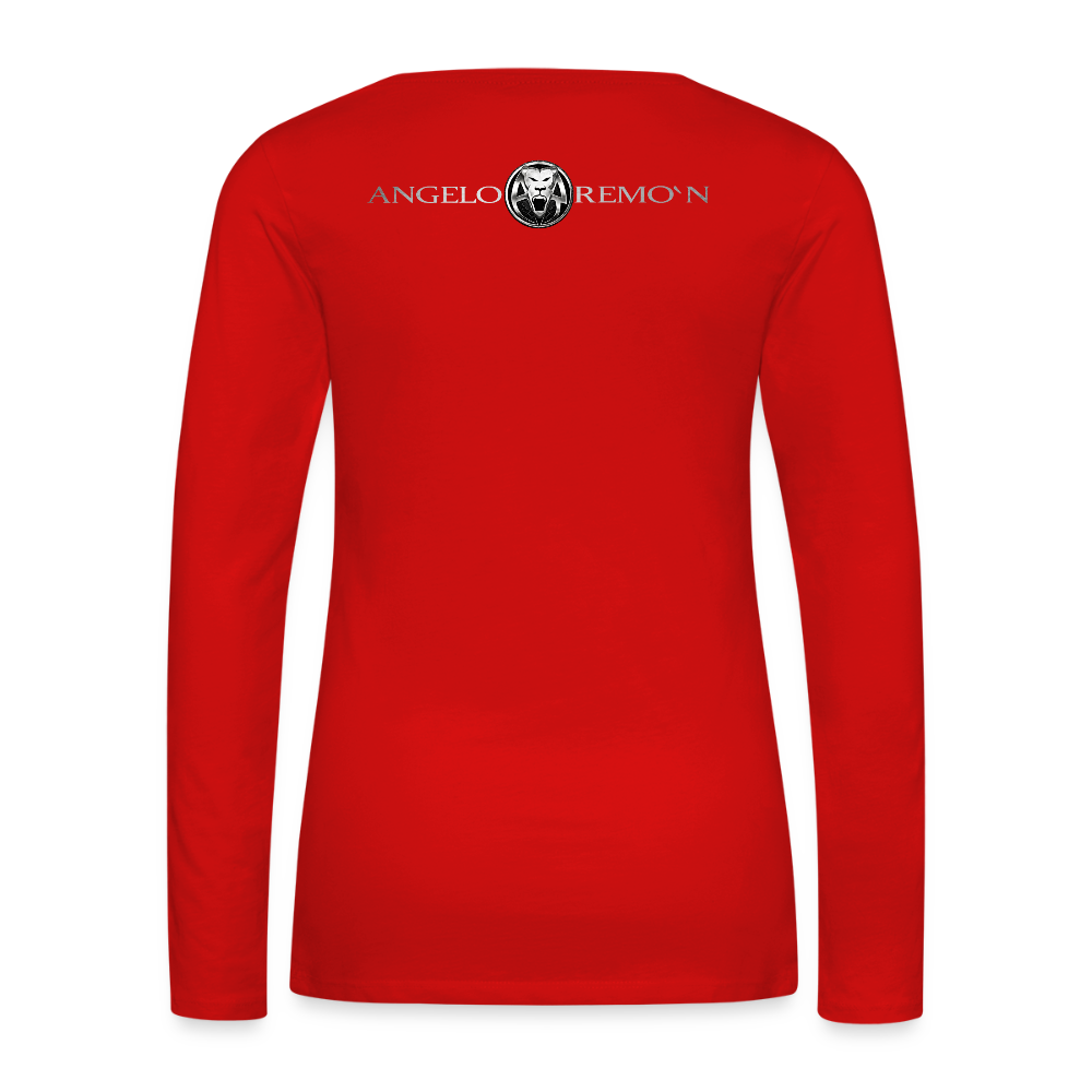 AR WOMENS PREMIUM LONG SLEEVE T - red