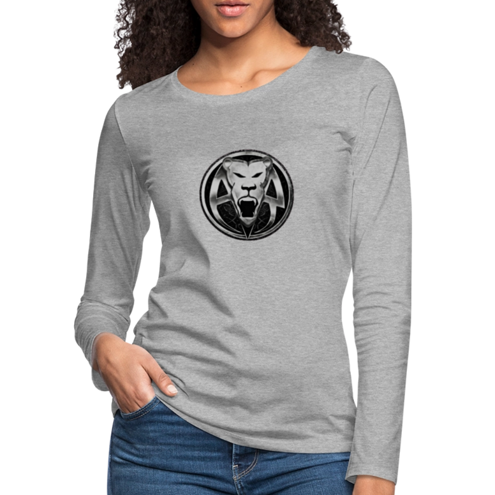 AR WOMENS PREMIUM LONG SLEEVE T - heather gray