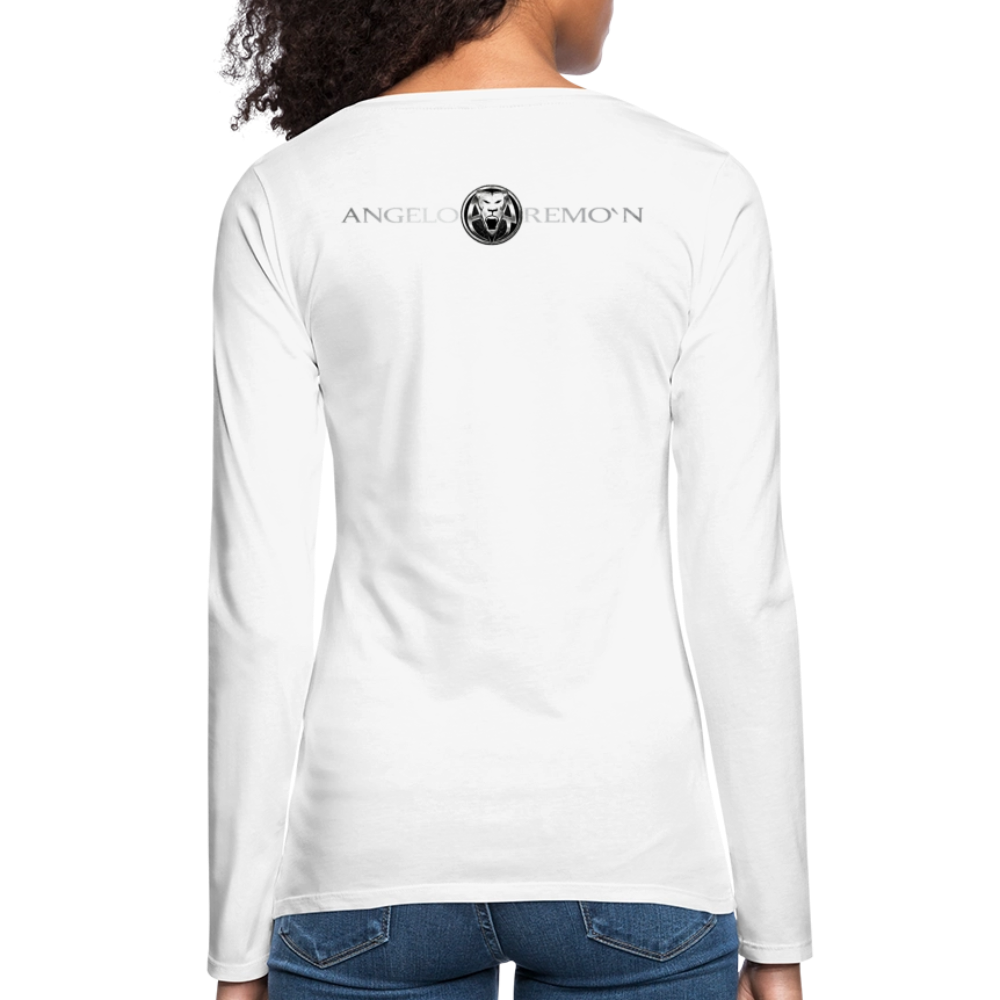 AR WOMENS PREMIUM LONG SLEEVE T - white