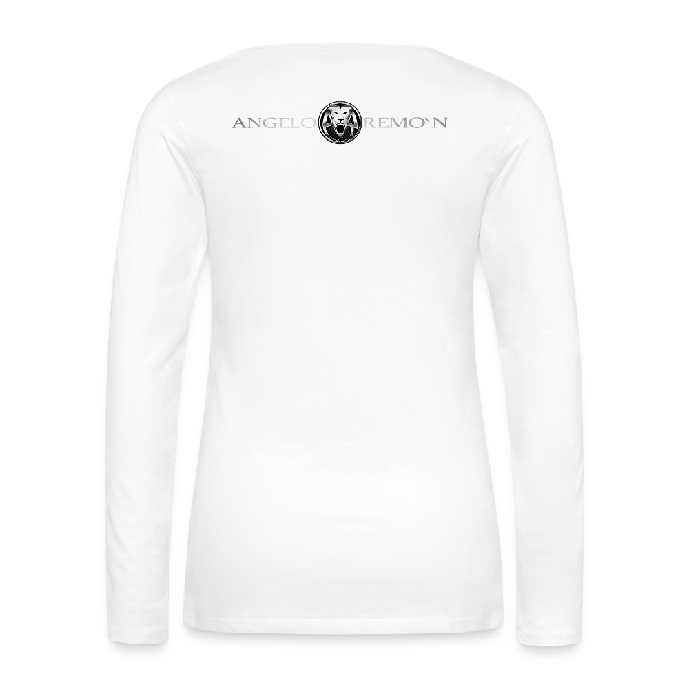 AR WOMENS PREMIUM LONG SLEEVE T - white