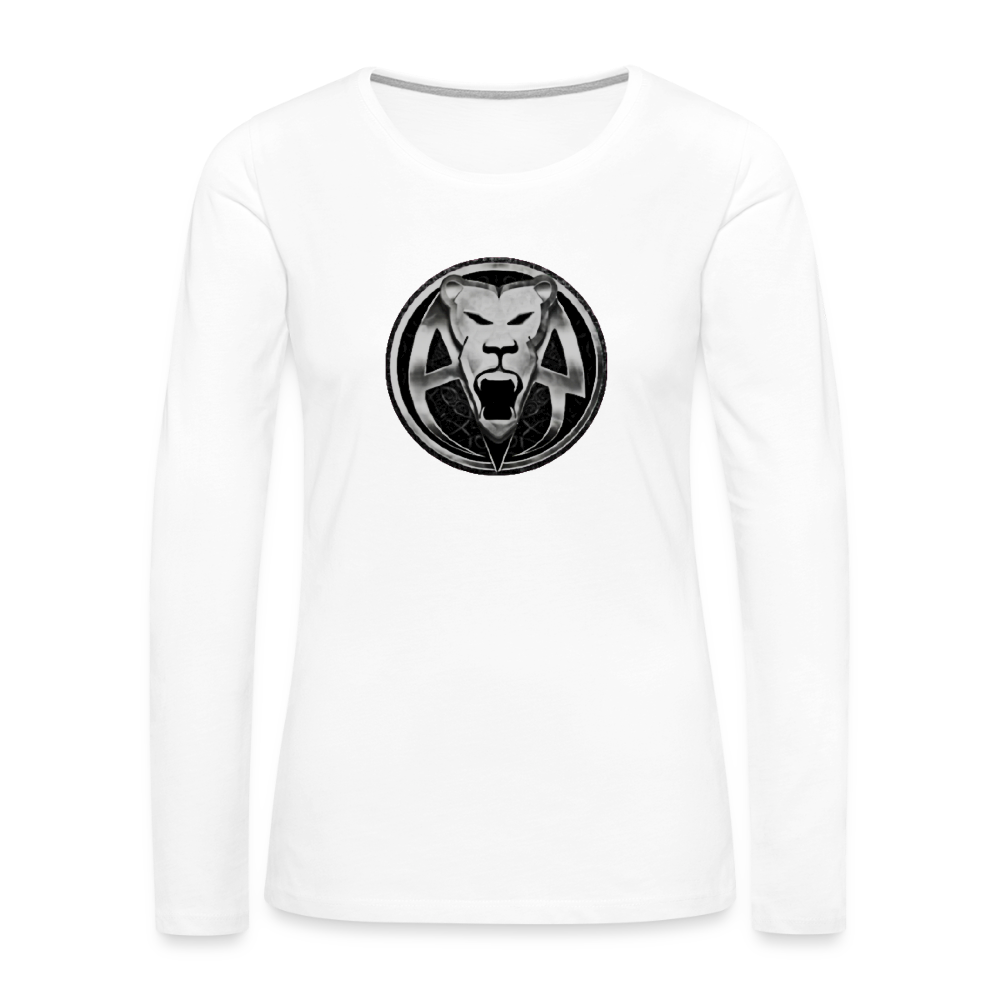 AR WOMENS PREMIUM LONG SLEEVE T - white